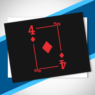 Matching Four Diamonds Anzug Playing Cards Modern Postkarte