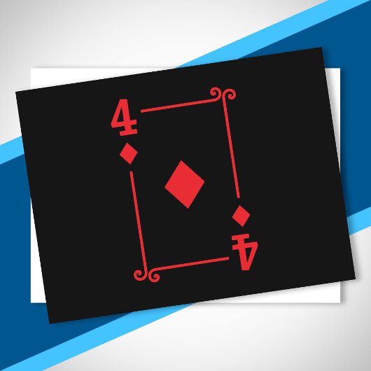 Matching Four Diamonds Anzug Playing Cards Modern Postkarte