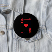 Matching Four Hearts Anzug Playing Cards Modern 4 Button (Beispiel)