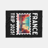 Matching France Trip 2025 Eiffel Tower Fleecedecke (Vorderseite (Horizontal))
