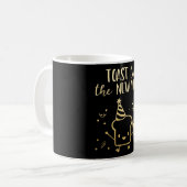 Matching Funny Family New Year Happy 2022 Zitat Kaffeetasse (Vorderseite Links)