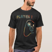 Matching Gamer Couple Player 1 Spieler 2 T-Shirt (Vorderseite)