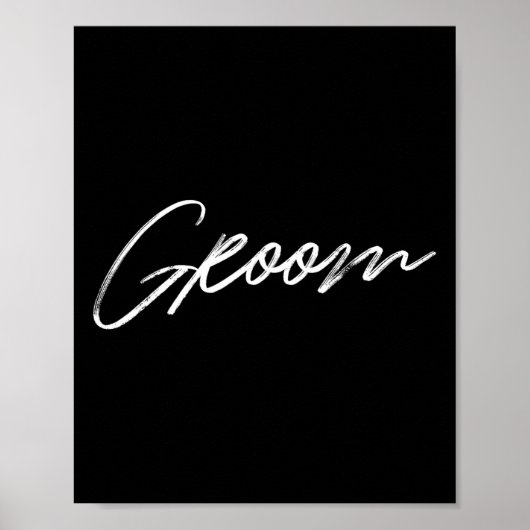 Matching Getrey Ready Bride Groom Squad Hochzeit Poster (Vorne)