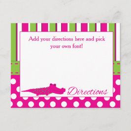 Matching Girl Alligator Direction Card Begleitkarte