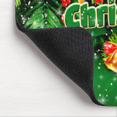 Matching Green Merry Christmas Gold Bells Mousepad (Ecke)