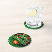 Matching Green Merry Christmas Gold Bells Untersetzer (Vor Ort)