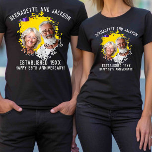 Matching Großeltern Jubiläumsname Foto T-Shirt