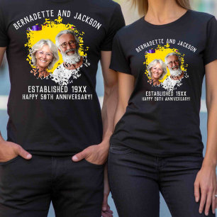 Matching Großeltern Jubiläumsname Foto T-Shirt