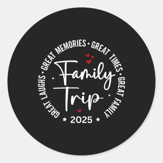 Matching Group für Familienreisen 2025 Runder Aufkleber (Vorderseite)