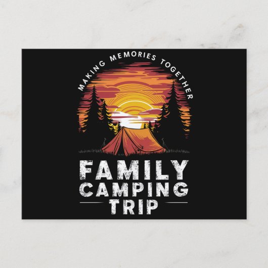 Matching Group für Vintage Camping 2024 Postkarte (Vorderseite)