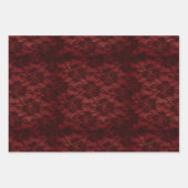 Matching Halloween Black Rose Goth White Lace Red Geschenkpapier Set (Vorderseite)