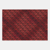 Matching Halloween Black Rose Goth White Lace Red Geschenkpapier Set (Vorderseite)