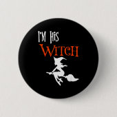 Matching Halloween I'm His Witch_i'm Her Boo Coupl Button (Vorderseite)