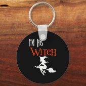 Matching Halloween I'm His Witch_i'm Her Boo Coupl Schlüsselanhänger (Vorderseite)