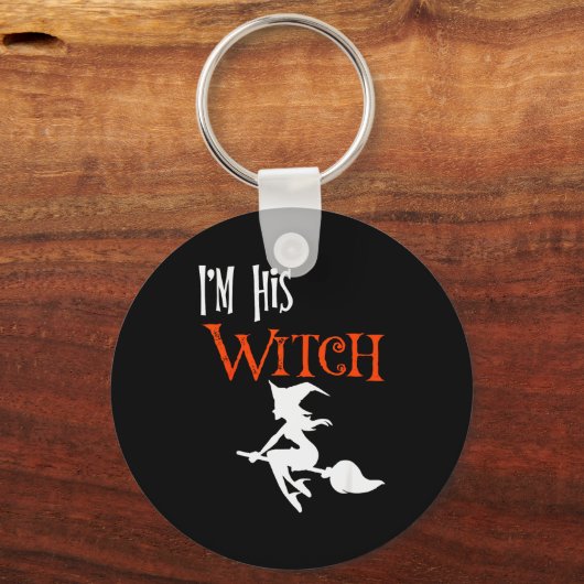 Matching Halloween I'm His Witch_i'm Her Boo Coupl Schlüsselanhänger (Vorderseite)