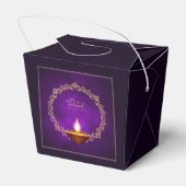 Matching Happy Diwali Lila Geschenkschachtel (Rückseite)