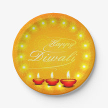 Matching Happy Diwali Yellow 7" Platine
