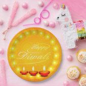 Matching Happy Diwali Yellow 9" Pappteller (Party)