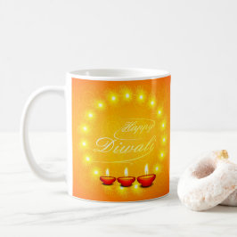 Matching Happy Diwali Yellow Kaffeetasse