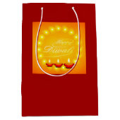 Matching Happy Diwali Yellow Mittlere Geschenktüte (Vorderseite)