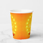 Matching Happy Diwali Yellow Paper Pappbecher (Links)