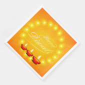 Matching Happy Diwali Yellow Serviette (Ecke)