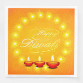Matching Happy Diwali Yellow Serviette (Vorderseite)