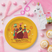 Matching Happy Kwanzaa 3 Ladys 9" Pappteller (Party)