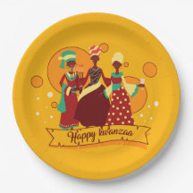 Matching Happy Kwanzaa 3 Ladys 9"