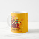 Matching Happy Kwanzaa 3 Ladys Yellow Kaffeetasse (Vorderseite Links)