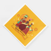 Matching Happy Kwanzaa 3 Ladys Yellow Serviette (Ecke)