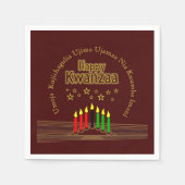 Matching Happy Kwanzaa Sieben Principles Cocktail Serviette (Vorderseite)