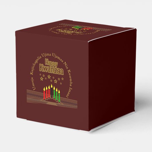Matching Happy Kwanzaa Sieben Prinzipien Geschenkschachtel (Rückseite)