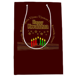 Matching Happy Kwanzaa Sieben Prinzipien Mittlere Geschenktüte