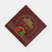 Matching Happy Kwanzaa Sieben Prinzipien Serviette (Ecke)