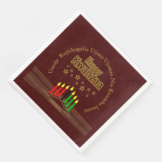 Matching Happy Kwanzaa Sieben Prinzipien Serviette (Ecke)