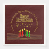 Matching Happy Kwanzaa Sieben Prinzipien Serviette (Vorderseite)