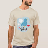 Matching Hers Love Bird Baseball T-Shirt (Vorderseite)