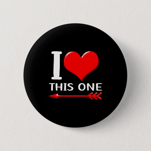 Matching His And Hers Couples Funny Set Valentine  Button (Vorderseite)