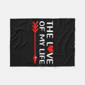 Matching His And Hers Couples Funny Set Valentine Fleecedecke (Vorderseite (Horizontal))