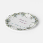 Matching Hochzeit Set vergessen mir Noten Pappteller (Schrägansicht)