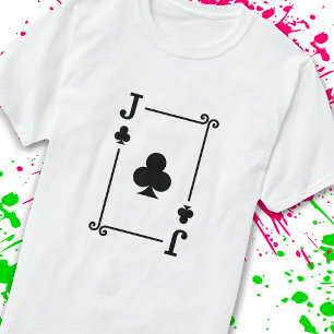 Matching Jack Clubs Anzug Spielkarten Moderne T-Shirt