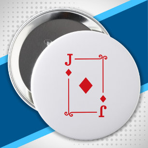 Matching Jack Diamonds Anzug Spielkarten Moderne Button