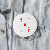Matching Jack Diamonds Anzug Spielkarten Moderne Button (Beispiel)