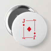Matching Jack Diamonds Anzug Spielkarten Moderne Button (Vorne & Hinten)