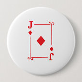 Matching Jack Diamonds Anzug Spielkarten Moderne Button (Vorderseite)