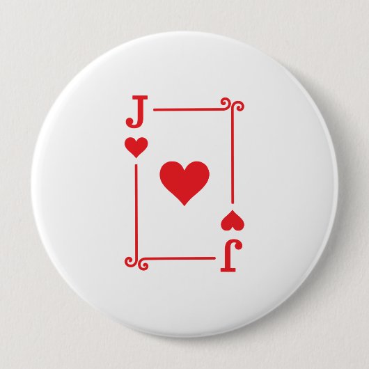 Matching Jack Hört Anzug Spielkarten Moderne Button (Vorderseite)