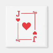 Matching Jack Hört Anzug Spielkarten Moderne Magnet (Vorne)