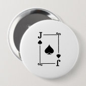 Matching Jack Spades Anzug Spielkarten Moderne Button (Vorne & Hinten)
