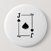 Matching Jack Spades Anzug Spielkarten Moderne Button (Vorderseite)